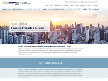 GrindrodBank homepage