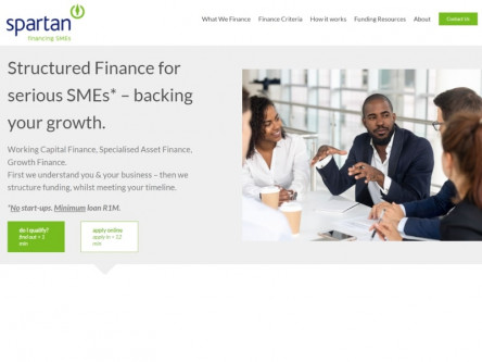 Spartan Finance homepage